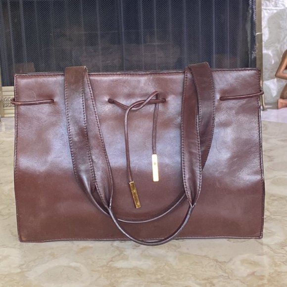 Vintage 90’s Liz Claiborne Leather Shoulder Bag - Picture 3 of 8